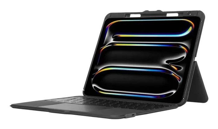 Targus VersaVu Teclado Bluetooth con Funda y Trackpad para iPad Pro 13" (M4) - Español, Retroiluminado, Negro, Protección 1.2m