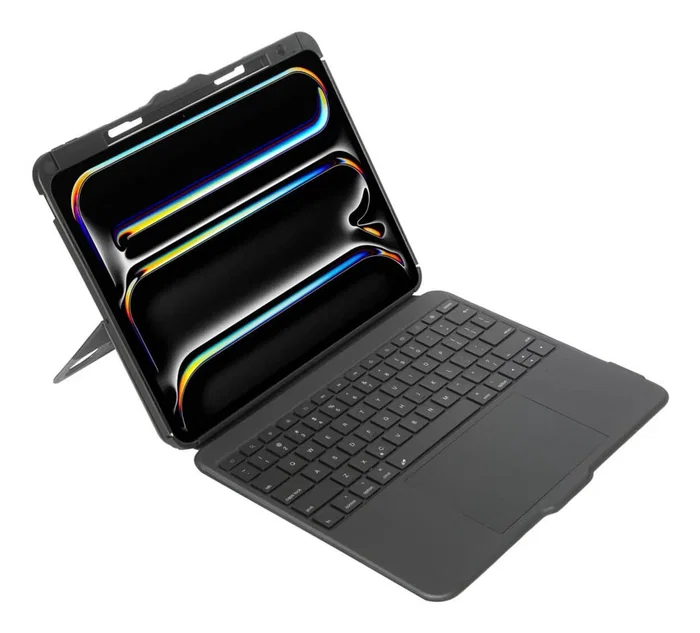 Targus VersaVu Teclado Bluetooth con Funda y Trackpad para iPad Pro 13" (M4) - Español, Retroiluminado, Negro, Protección 1.2m
