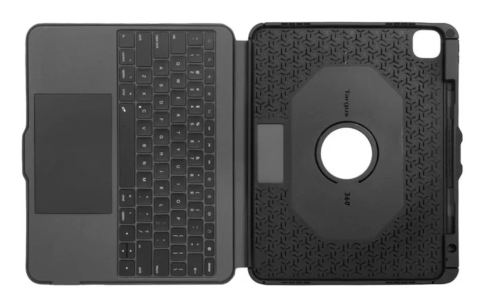 Targus VersaVu Teclado Bluetooth con Funda y Trackpad para iPad Pro 13" (M4) - Español, Retroiluminado, Negro, Protección 1.2m