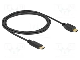 DeLOCK Cable USB Type-C a USB 2.0 Mini-B de 2 m, Negro