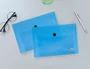 Liderpapel Carpeta dossier con broche azul translúcido DIN A6