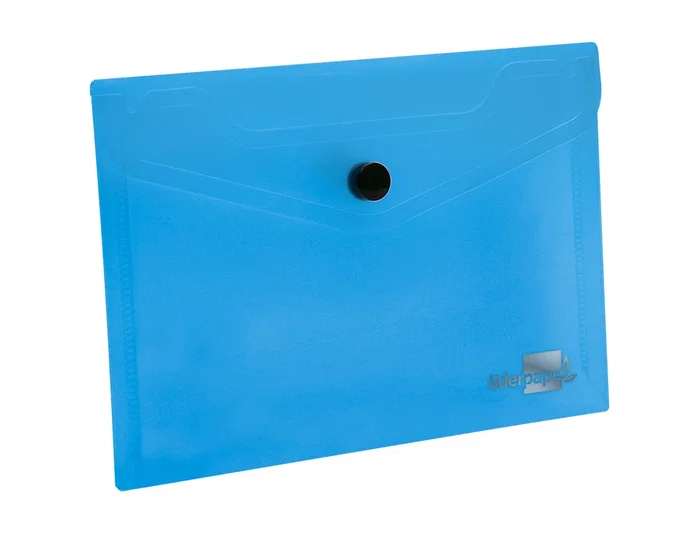 Liderpapel Carpeta dossier con broche azul translúcido DIN A6 Liderpapel Carpeta dossier con broche azul translúcido DIN A6