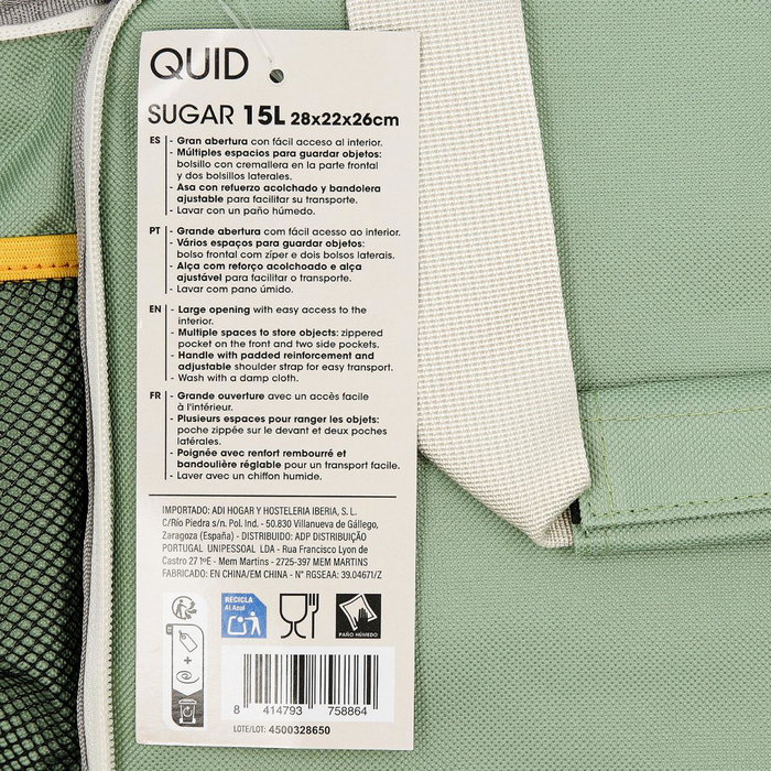 Bolsa Térmica Sugar Quid 28x22x26 cm - 15 L (6 Unidades)