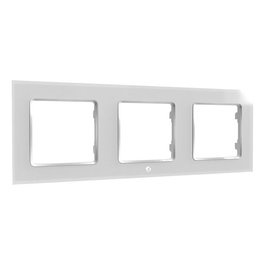 Shelly Marco de pared Wall Frame 3 para Interruptor de Pared, Blanco, 3 módulos