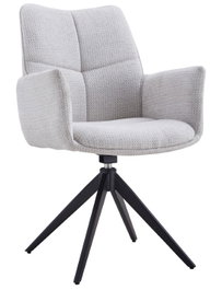DKD Home Decor Silla de Metal y Poliéster Gris (Pack de 2)