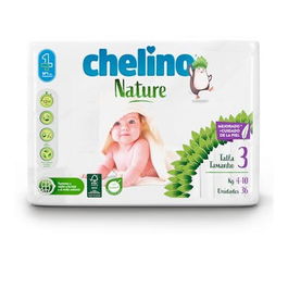 CHELINO Pañal Infantil Nature Talla 3 (4-10Kg) 36 Unidades
