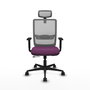 PIQUERAS Y CRESPO Silla de oficina Haches con mecanismo Sincro/Traslack, Morado y Gris