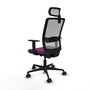PIQUERAS Y CRESPO Silla de oficina Haches con mecanismo Sincro/Traslack, Morado y Gris