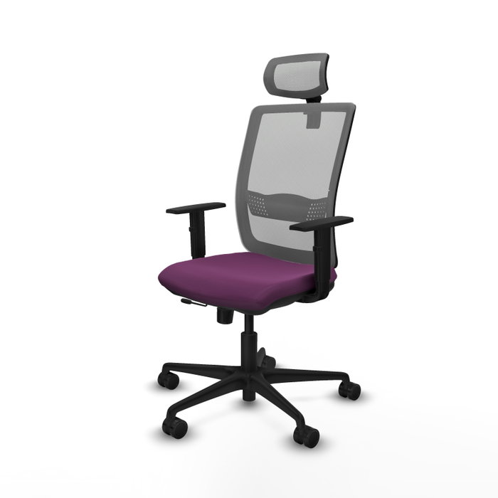PIQUERAS Y CRESPO Silla de oficina Haches con mecanismo Sincro/Traslack, Morado y Gris PIQUERAS Y CRESPO Silla de oficina Haches con mecanismo Sincro/Traslack, Morado y Gris