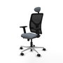 PIQUERAS Y CRESPO Silla de oficina Motilla con mecanismo Sincro/Traslack, Gris y Negro