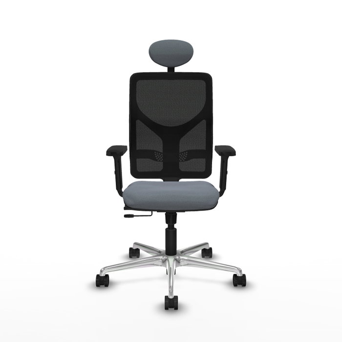 PIQUERAS Y CRESPO Silla de oficina Motilla con mecanismo Sincro/Traslack, Gris y Negro
