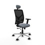 PIQUERAS Y CRESPO Silla de oficina Motilla con mecanismo Sincro/Traslack, Gris y Negro