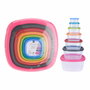 Excellent Houseware Set de 7 fiambreras de plástico con tapa de colores