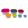 Excellent Houseware Set de 7 fiambreras de plástico con tapa de colores