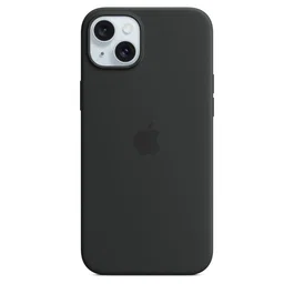 Apple Funda para iPhone 15 Plus MXQR3ZM/A, Silicona con MagSafe, Protección contra Caídas y Rayones, Negro, 17 cm (6.7 pulgadas)