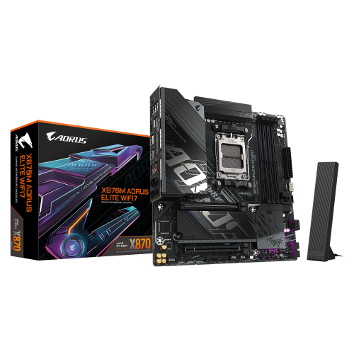 Gigabyte X870M AORUS ELITE WIFI7 Micro ATX DDR5 AMD X870 Gigabyte X870M AORUS ELITE WIFI7 Micro ATX DDR5 AMD X870