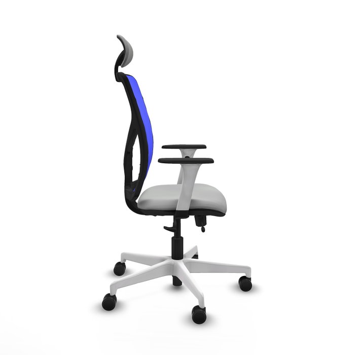 PIQUERAS Y CRESPO Silla de oficina Motilla con mecanismo Sincro/Traslack, Gris claro y Azul PIQUERAS Y CRESPO Silla de oficina Motilla con mecanismo Sincro/Traslack, Gris claro y Azul