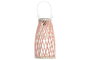 DKD Home Decor Set de 3 Lámparas Solares de Bambú con Asa de Metal, 20x20x36 cm