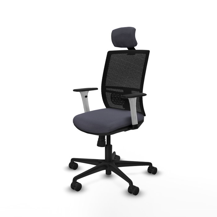 PIQUERAS Y CRESPO Silla de oficina Yunquera con mecanismo Sincro, Gris oscuro y Negro PIQUERAS Y CRESPO Silla de oficina Yunquera con mecanismo Sincro, Gris oscuro y Negro