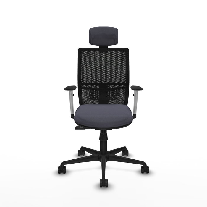 PIQUERAS Y CRESPO Silla de oficina Yunquera con mecanismo Sincro, Gris oscuro y Negro PIQUERAS Y CRESPO Silla de oficina Yunquera con mecanismo Sincro, Gris oscuro y Negro