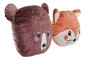 DKD Home Decor Cojin Kids Animales del Bosque Naranja Marron Poliester 12 x 28 x 39 cm (6 Unidades)