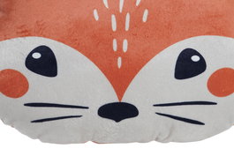 DKD Home Decor Cojin Kids Animales del Bosque Naranja Marron Poliester 12 x 28 x 39 cm (6 Unidades)