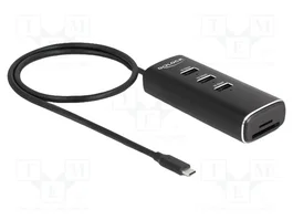 DeLOCK Hub USB 64234 con 3 Puertos y Lector de Tarjetas SD/Micro SD