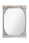 DKD Home Decor Espejo con Acabado Símil Ratán, Pack de 4, Beige y Natural