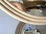 DKD Home Decor Espejo con Acabado Símil Ratán, Pack de 4, Beige y Natural
