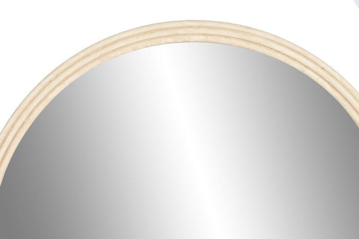 DKD Home Decor Espejo con Acabado Símil Ratán, Pack de 4, Beige y Natural