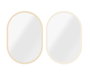 DKD Home Decor Espejo con Acabado Símil Ratán, Pack de 4, Beige y Natural