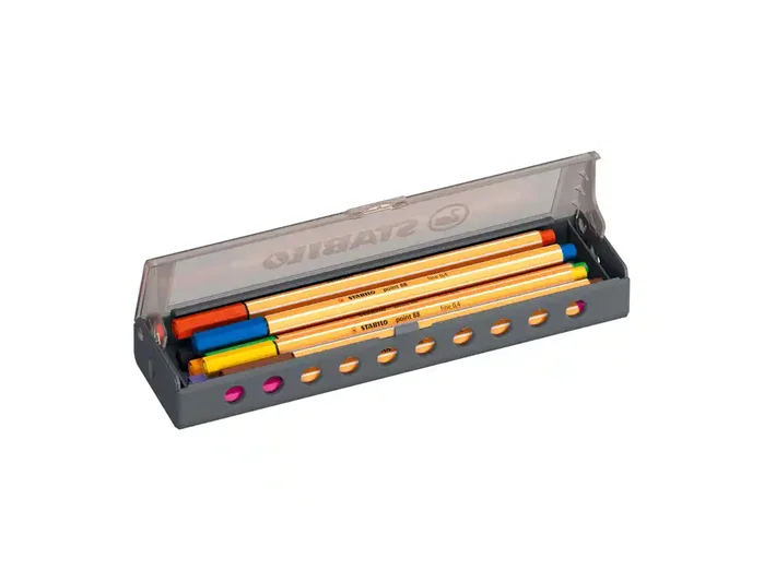 Stabilo Point 88 Set de 10 Rotuladores con Colores Surtidos y Estuche Rígido