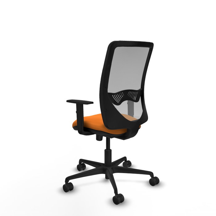 PIQUERAS Y CRESPO Silla de oficina Zulema con mecanismo Sincro, Naranja y Gris