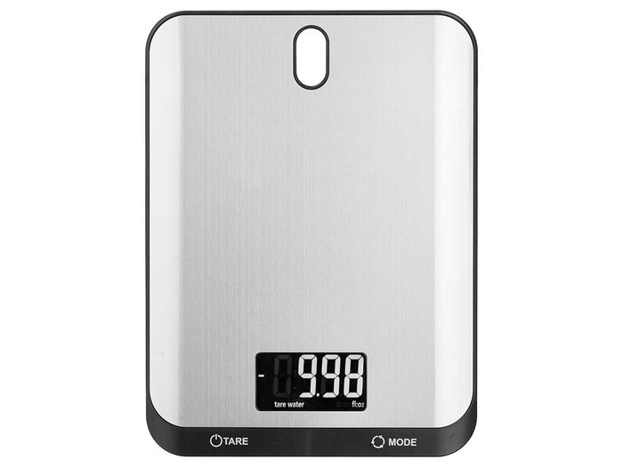 Báscula Digital Acero Inoxidable Kinvara 16x1.5x21.5cm Negra (Set de 12)