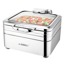 OYV SILICY Soporte GN 2/3 - Chaffing, Acero Inoxidable, 44 cm Largo x 18 cm Ancho x 9.5 cm Alto