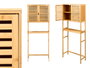 BERILO Mueble alto de baño con 2 puertas en Bambú