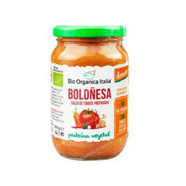 BIO ORGANICA ITALIA Salsa de Tomate Boloñesa Vegana Bio 350 ml - Sin Carne, con Soja Ecológica - Demeter - Composición: Pulpa de Tomate, Tomates Secos, Soja, Verduras
