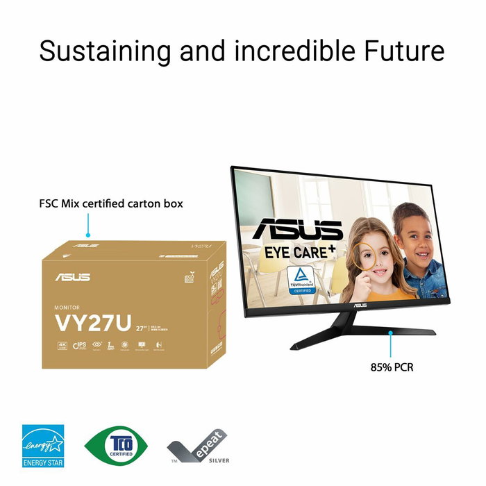 Asus VY27UQ Monitor Profesional 27 Pulgadas 4K IPS Negro
