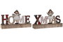 DKD Home Decor Decoración Luminosa LED MDF 22x4,5x13 Surtido de 2