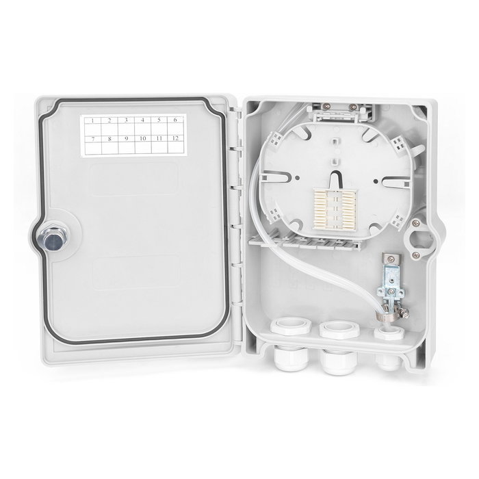 Digitus Caja de Distribución FTTH para Exterior 6 SC/DX, SC, Gris