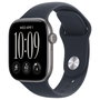 Apple Watch Series 12 GPS 42mm Space Grey Aluminium Case con Sport Band azul marino M/L