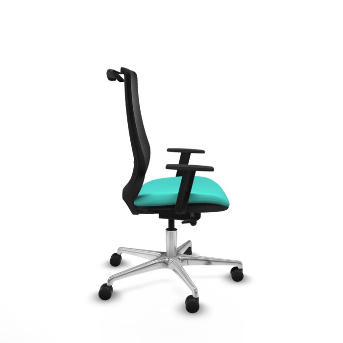 PIQUERAS Y CRESPO Silla de oficina Mardos con mecanismo Sincro/Traslack, Turquesa y Negro