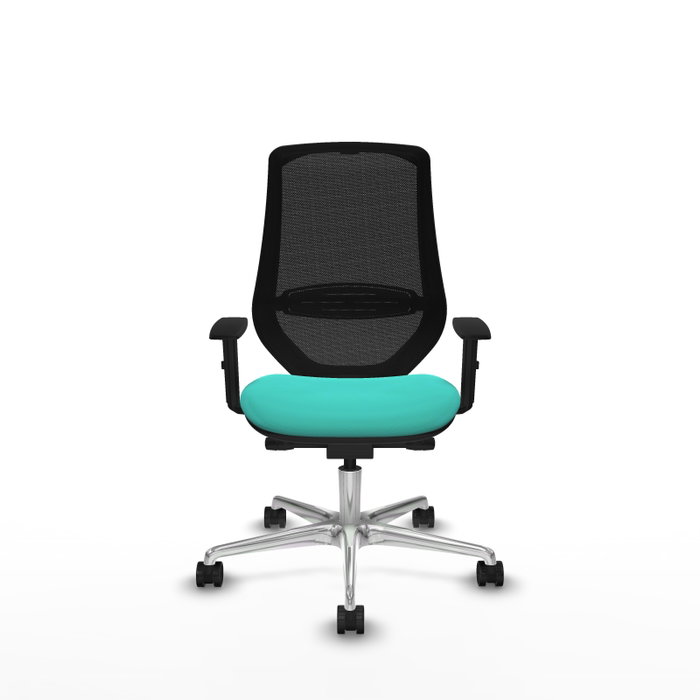 PIQUERAS Y CRESPO Silla de oficina Mardos con mecanismo Sincro/Traslack, Turquesa y Negro