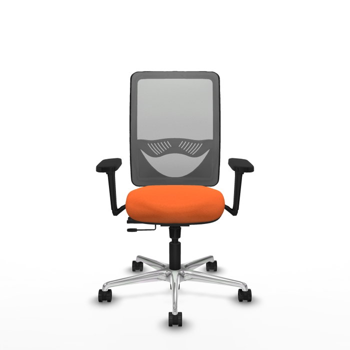 PIQUERAS Y CRESPO Silla de oficina Zulema con mecanismo Sincro/Traslack, Naranja y Gris PIQUERAS Y CRESPO Silla de oficina Zulema con mecanismo Sincro/Traslack, Naranja y Gris