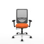 PIQUERAS Y CRESPO Silla de oficina Zulema con mecanismo Sincro/Traslack, Naranja y Gris