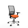 PIQUERAS Y CRESPO Silla de oficina Zulema con mecanismo Sincro/Traslack, Naranja y Gris