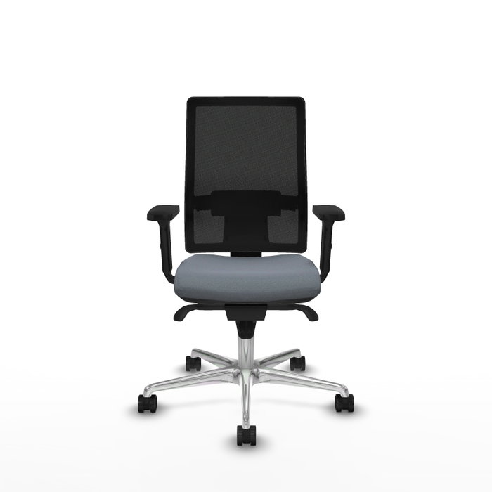 PIQUERAS Y CRESPO Silla de oficina Horna con mecanismo Sincro, Gris y Negro PIQUERAS Y CRESPO Silla de oficina Horna con mecanismo Sincro, Gris y Negro