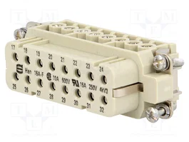 HARTING Han 16A-BU-S (17-32) Plantilla de contacto Hembra Han® A