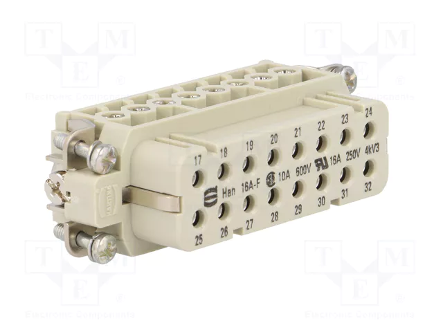 HARTING Han 16A-BU-S (17-32) Plantilla de contacto Hembra Han® A