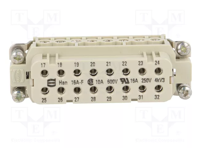 HARTING Han 16A-BU-S (17-32) Plantilla de contacto Hembra Han® A